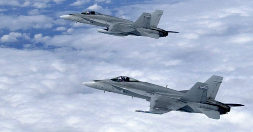 Hornet-taistelupari F-18 Hornet Suomen Ilmavoimat (SA-kuvat)