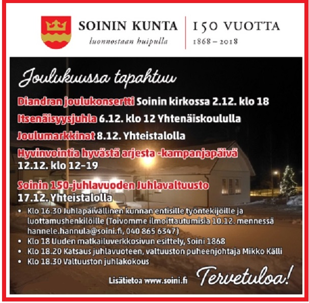 SoininJoulun18 tapahtumia