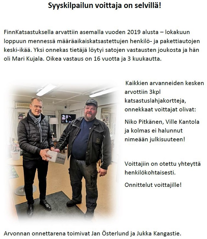 Finnkatsastus Syyskilpailu2019_arvonta