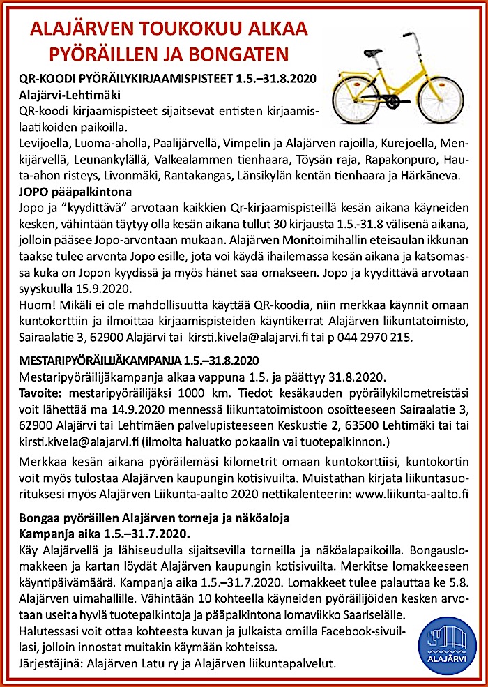 liikuntatapahtumat_ALAjärvi_kevät20